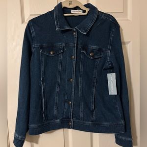 Coldwater Creek Knit Denim Jacket